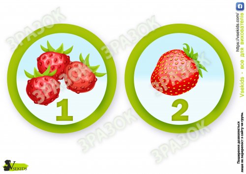 Наклейки «Для нашої групи» №1 (фрукти та ягоди)
