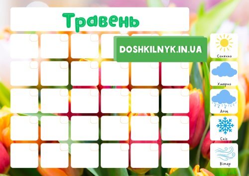 Календар погоди «Чотири сезони»