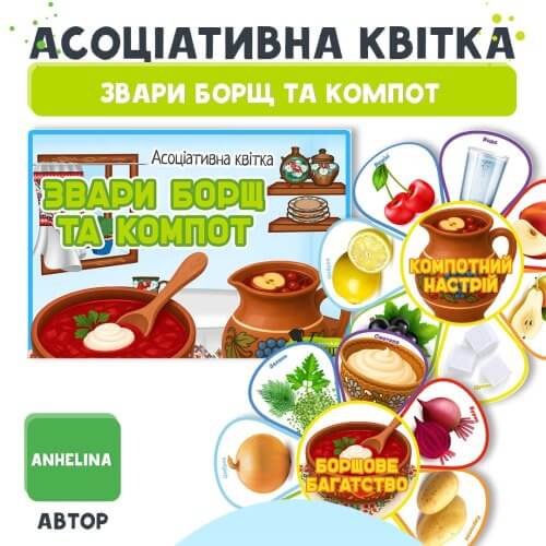 Асоціативна квітка Звари борщ та компот
