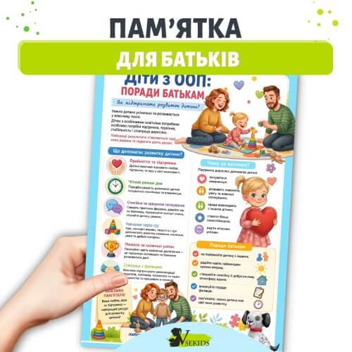 Пам’ятка діти з ООП поради батькам підтримка розвитку дитини