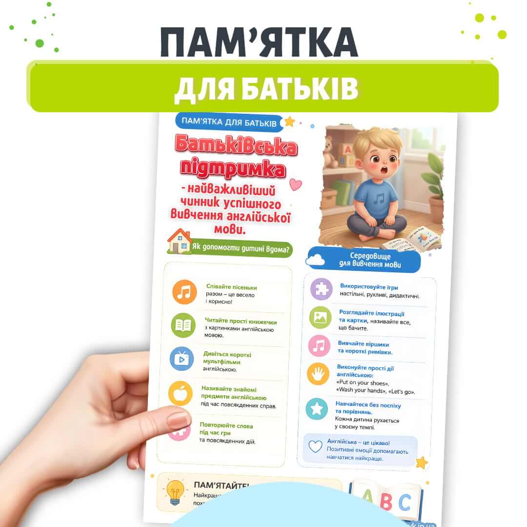 Пам'ятка для батьків Чому варто починати вивчати англійську змалку